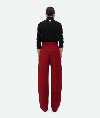 Wool Twill Rounded Leg Trousers