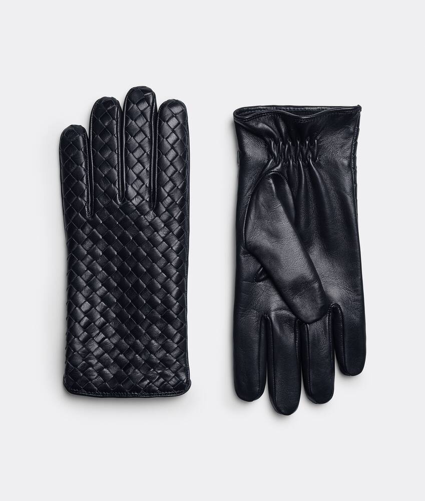 Display a large version of the product image 1 - Intrecciato Leather Gloves