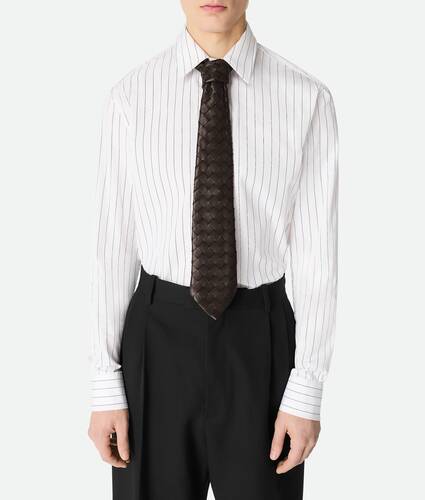 Intrecciato Leather Tie