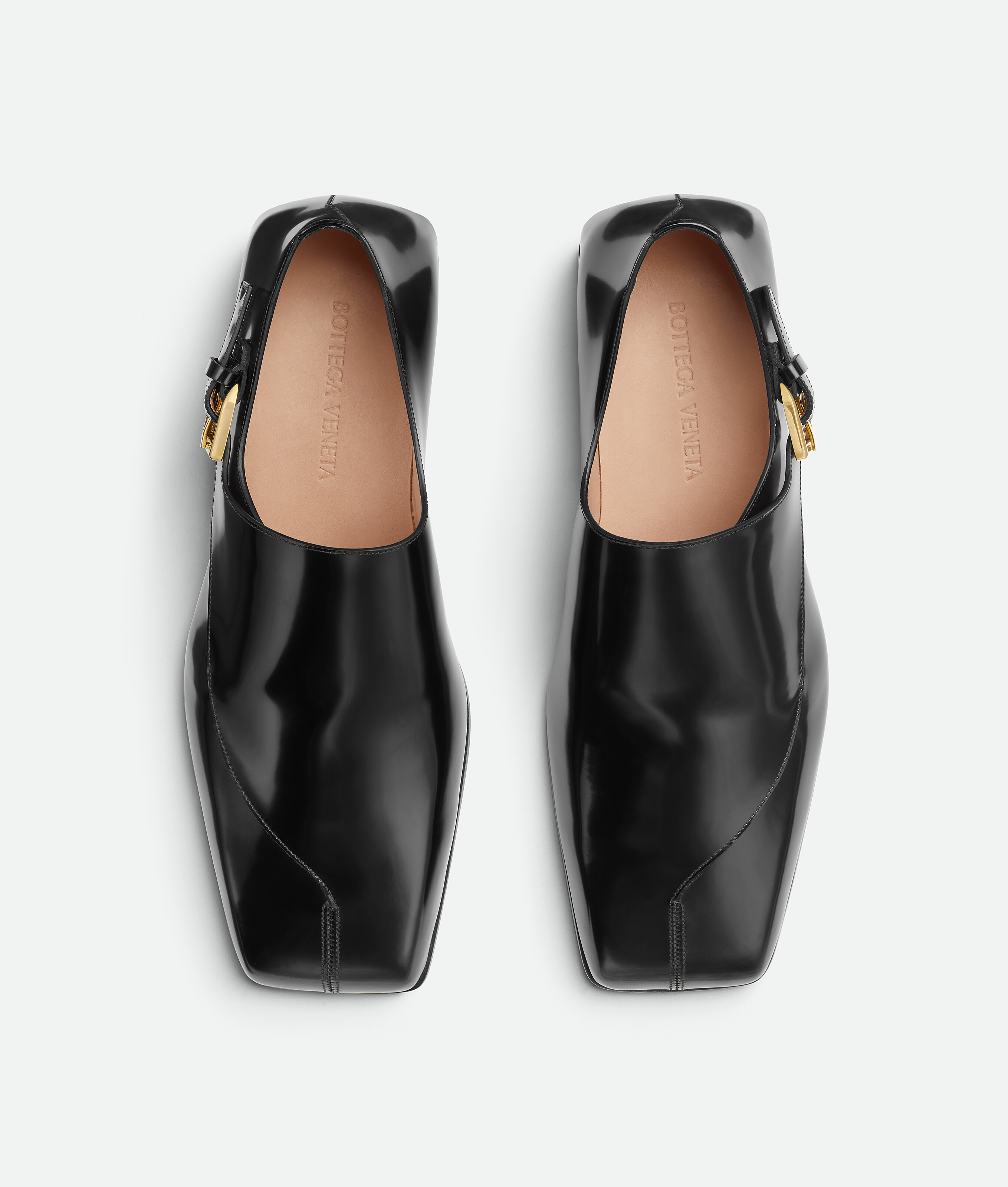 Bottega Veneta Calfskin Monk Strap Jim Shoes In Black