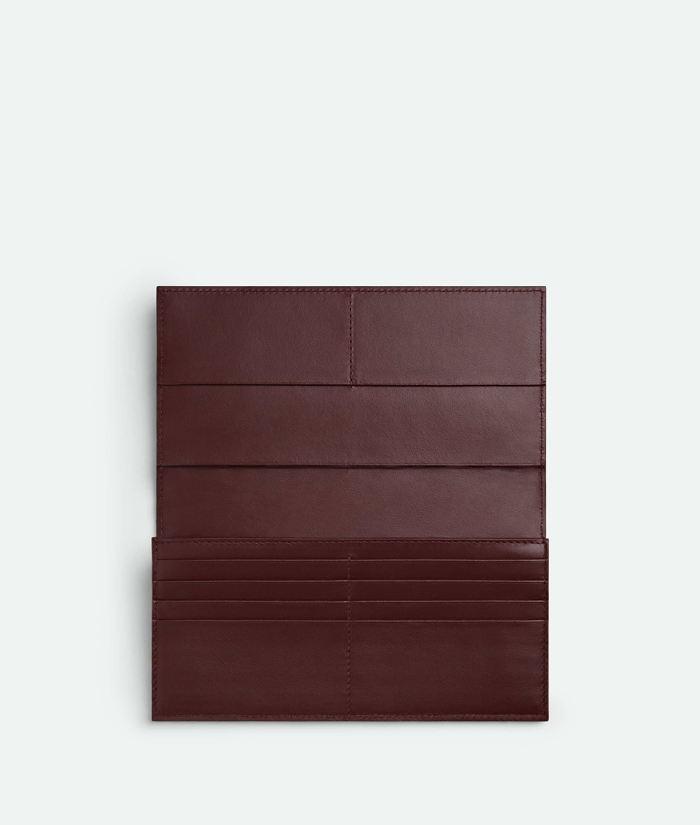 Bottega Veneta Portefeuille Avec Porte-monnaie Intrecciato Grand Format In Black/madder Brown