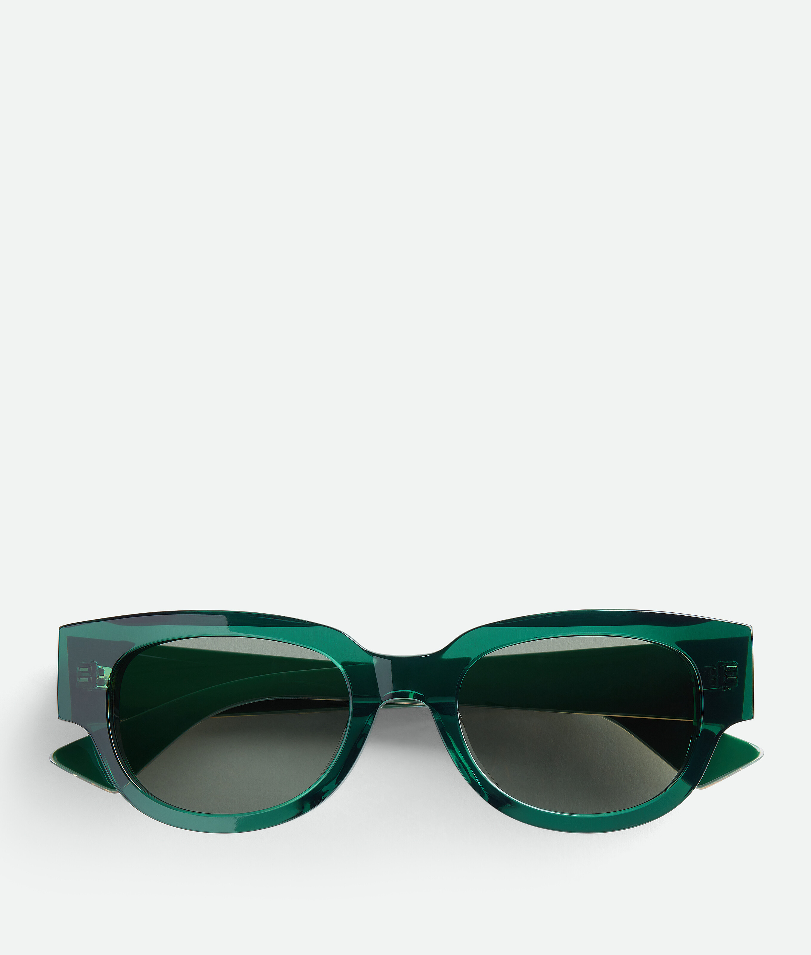 Bottega Veneta Tri-fold Square Sunglasses In Green