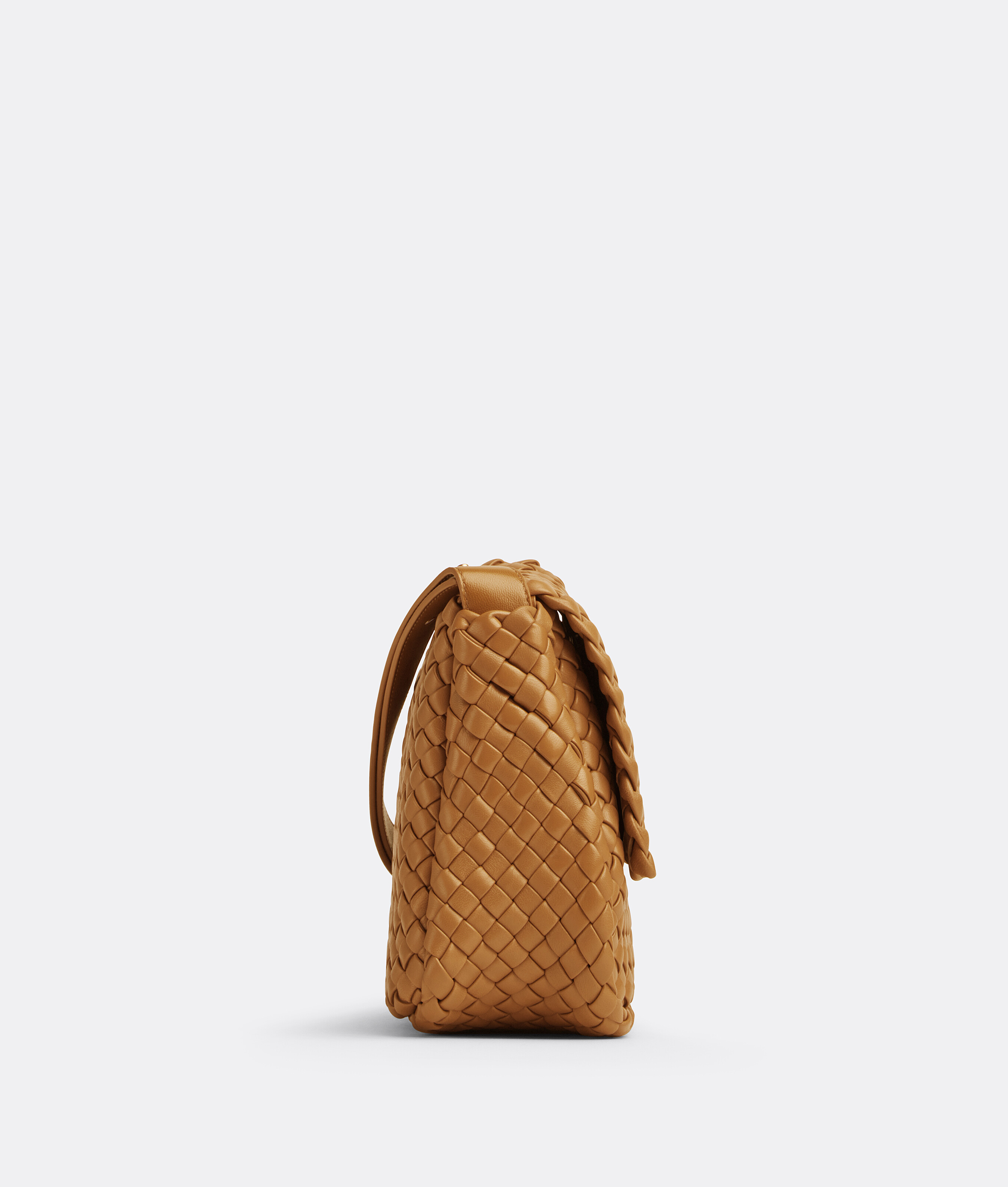 Shop Bottega Veneta Small Cobble Shoulder Bag In Braun