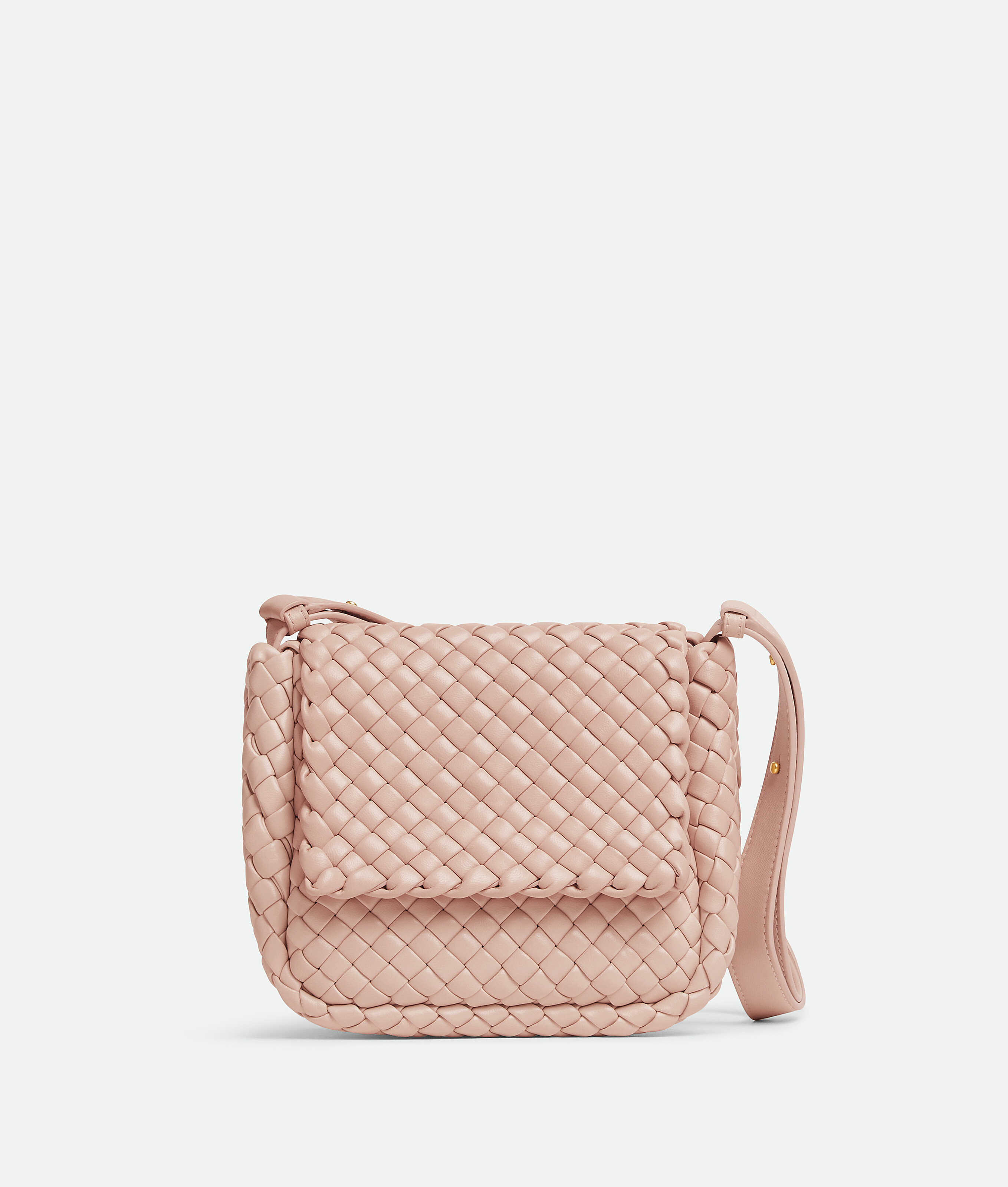 Bottega Veneta Mini Cobble Shoulder Bag In Pink