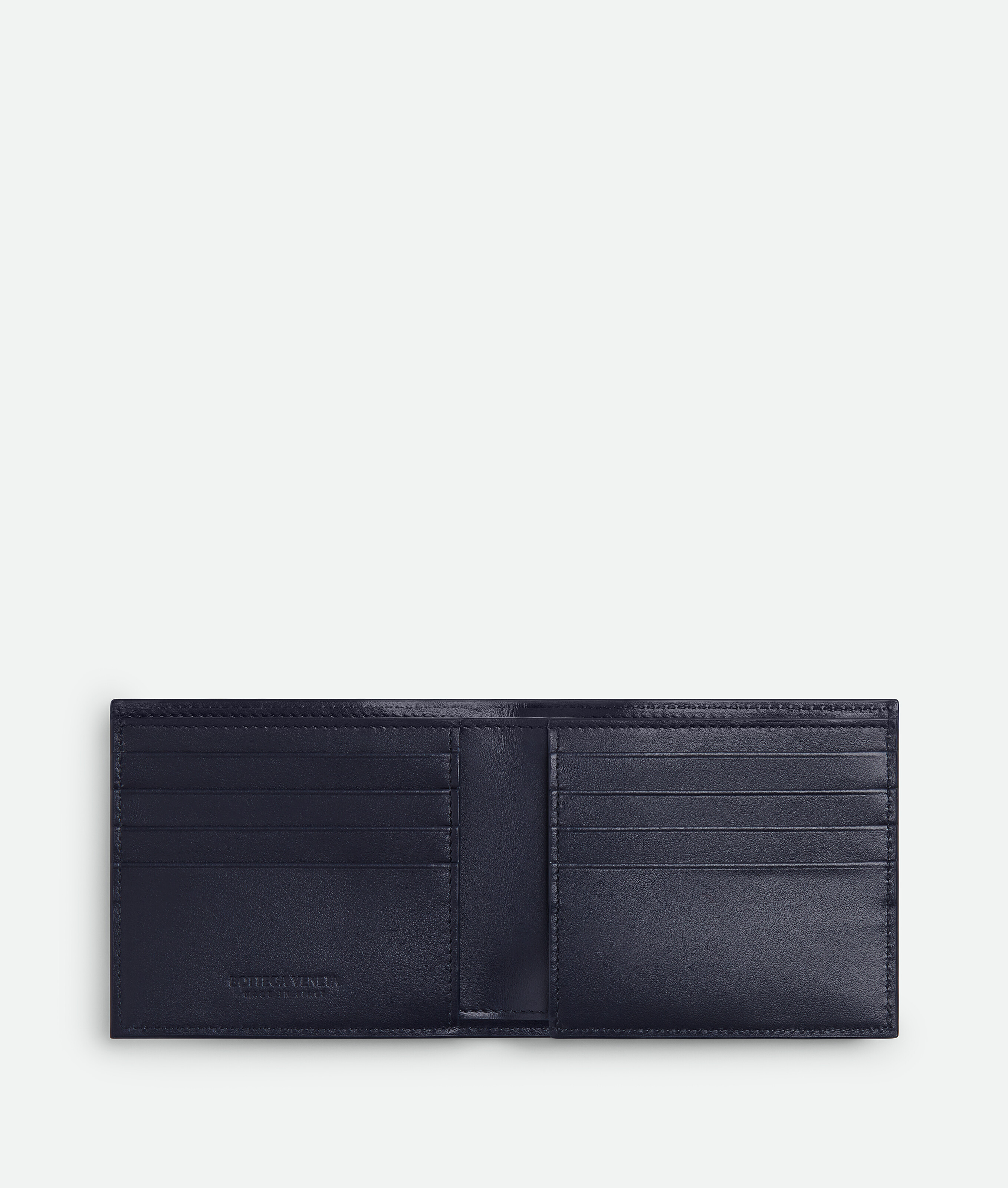 Bottega Veneta Intrecciato Bi-fold Wallet In Black
