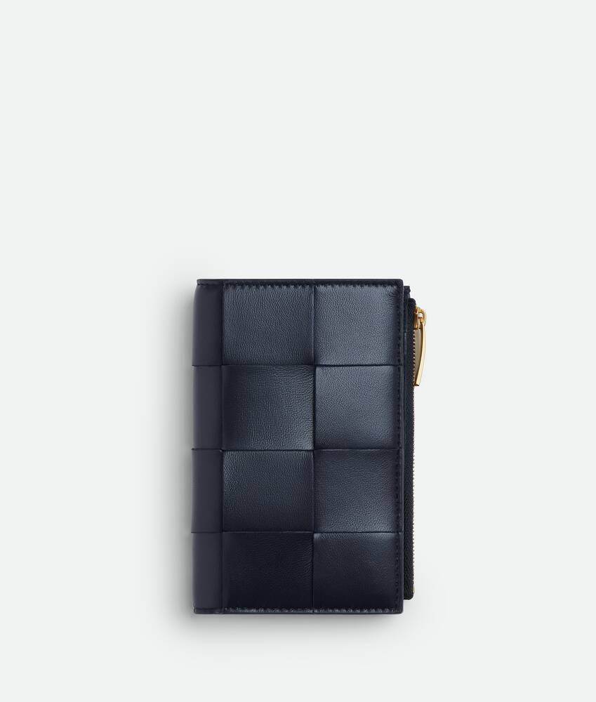 Bottega Veneta Cassette Bi-Fold Wallet - Black - Man - Calfskin