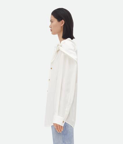Compact Cotton Shirt With Knots