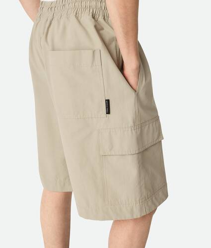 Technical Cotton Cargo Shorts