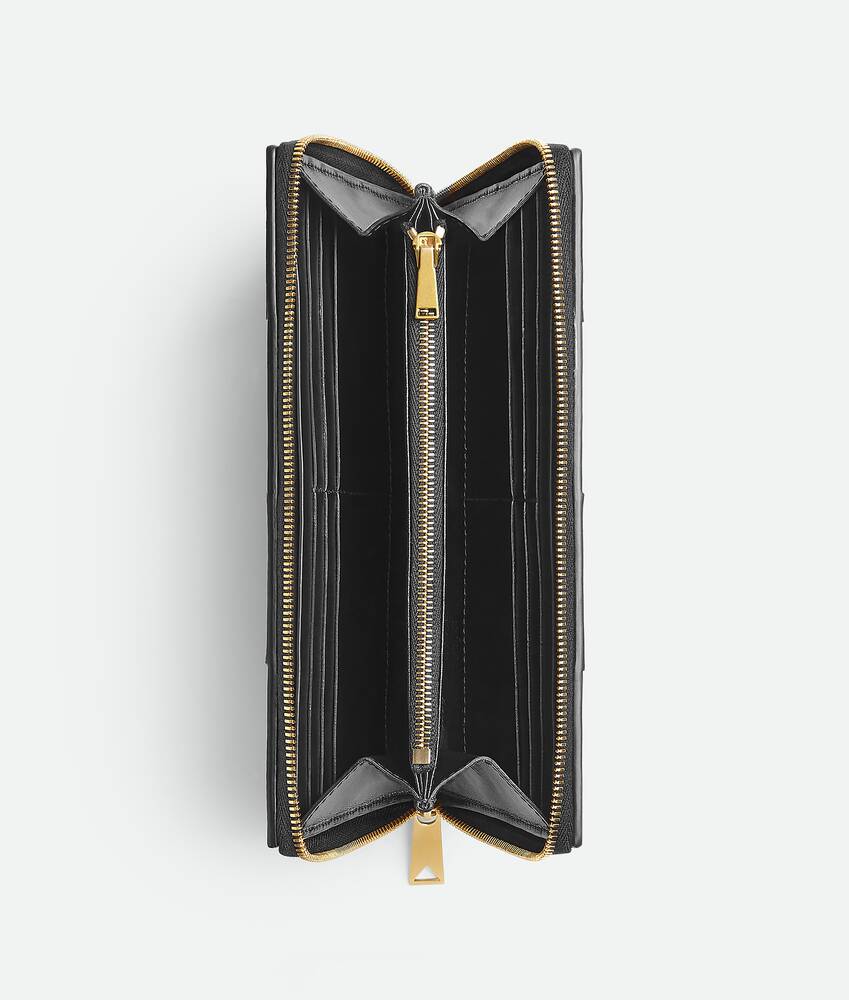 Bottega Veneta® Women's Cassette Zip Around Wallet in Black