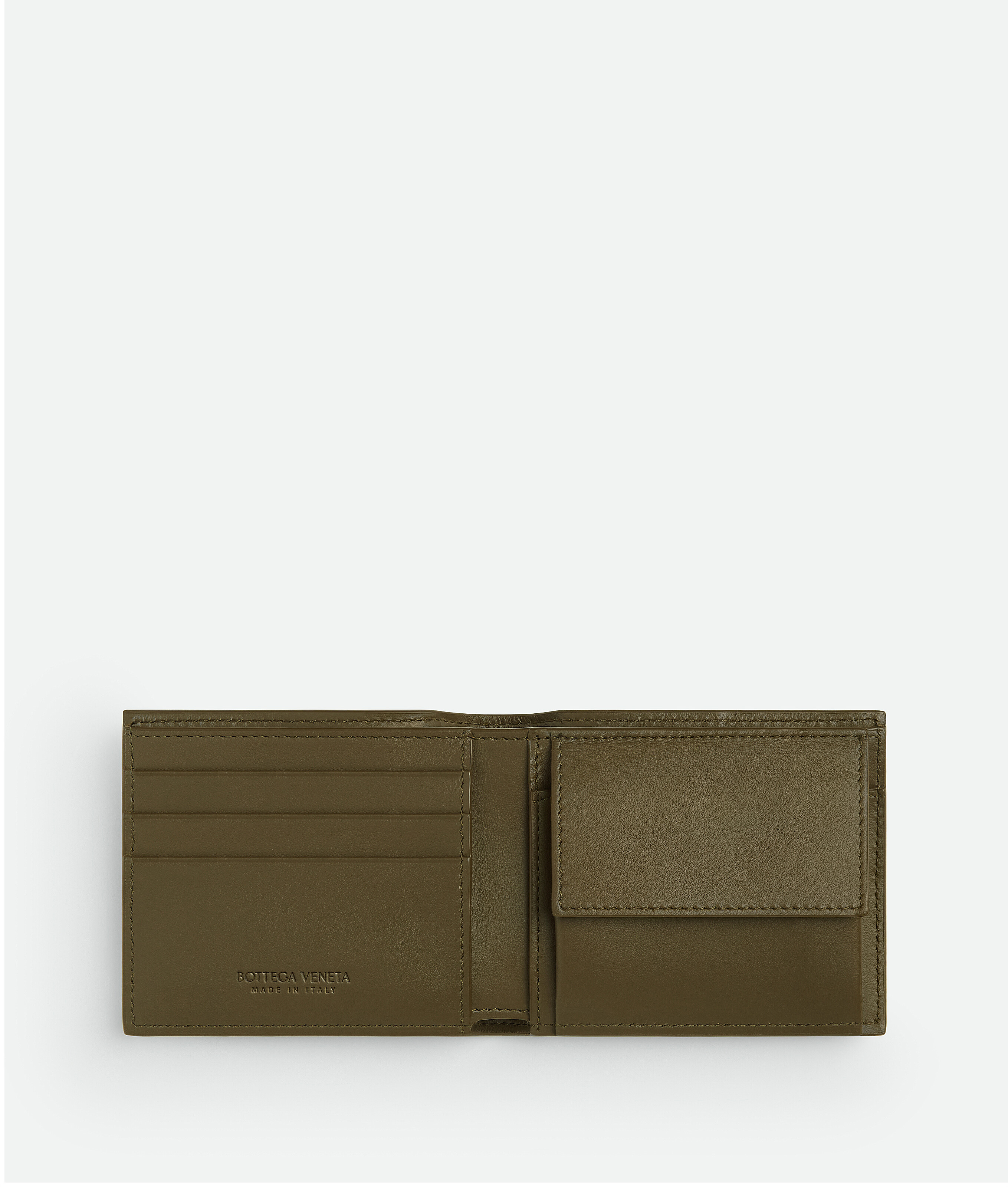 Shop Bottega Veneta Cassette Bi-fold Wallet With Coin Purse In Brown