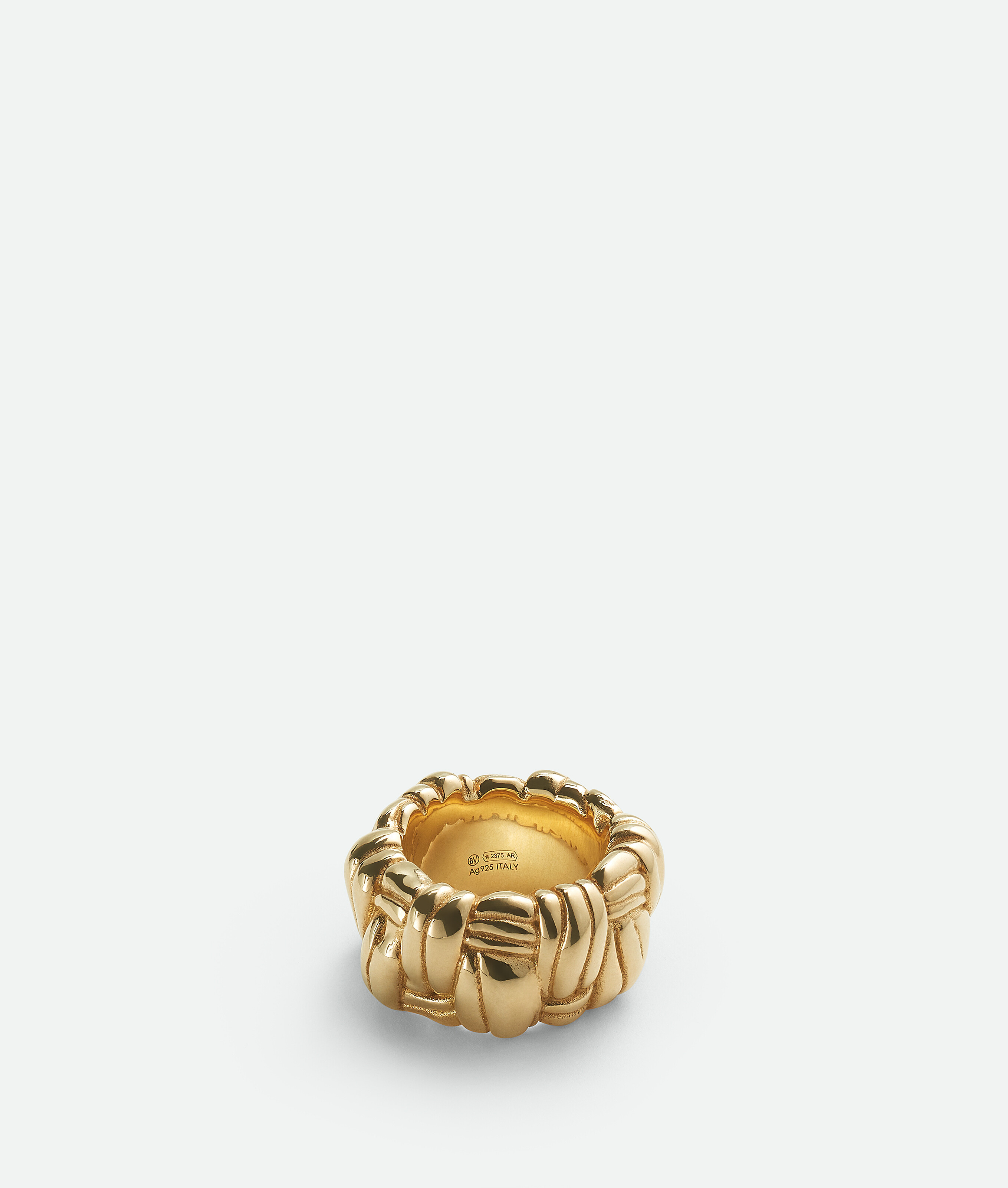 Bottega Veneta Bague Pleat In Gold