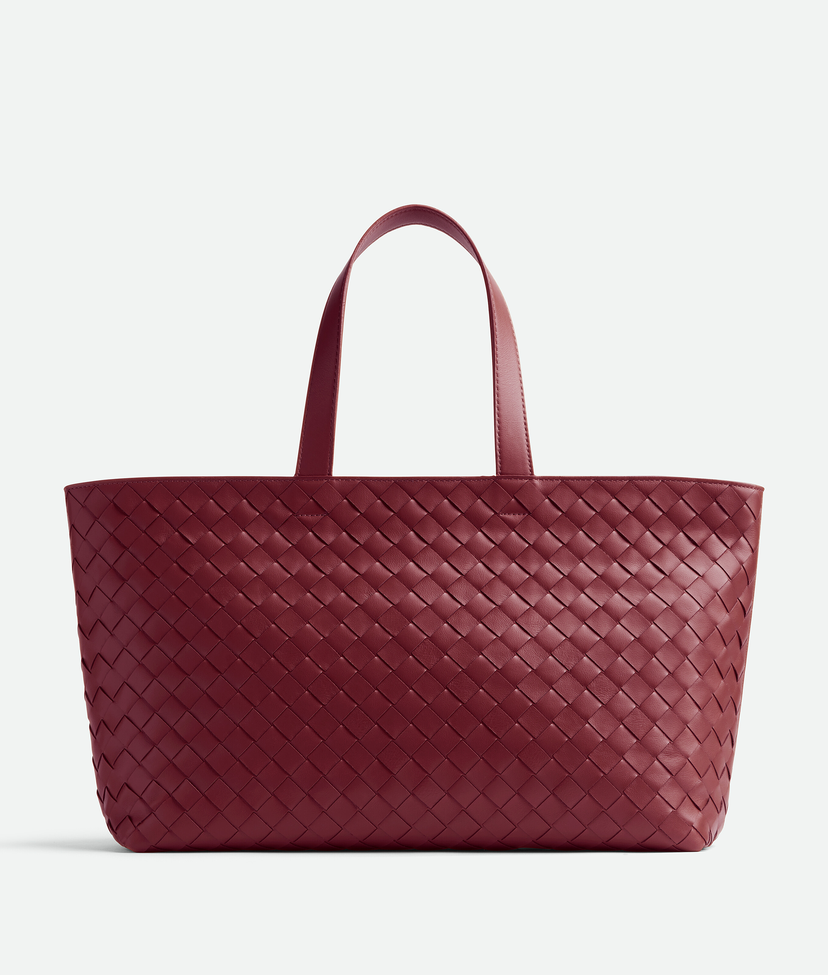 Bottega Veneta Intrecciato Tote Bag In Bordeaux