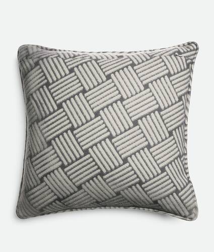 Cashmere Cushion With Intreccio Motif