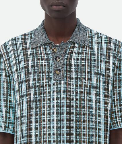 Cotton Viscose Check Polo