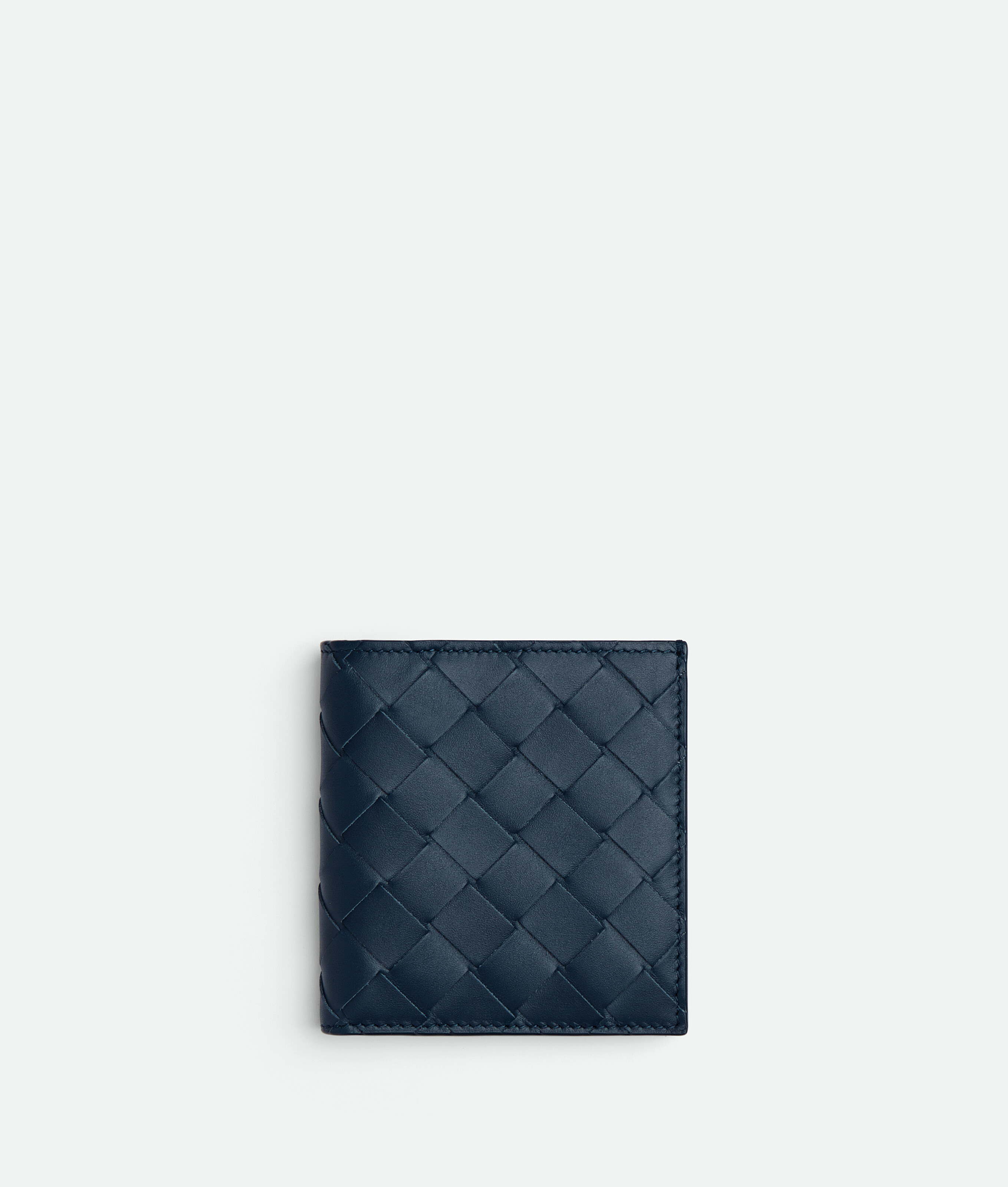 Bottega Veneta Intrecciato Slim Bi-fold Wallet - Blue - Man -