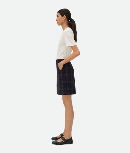 Checked Cotton Mouline Skirt