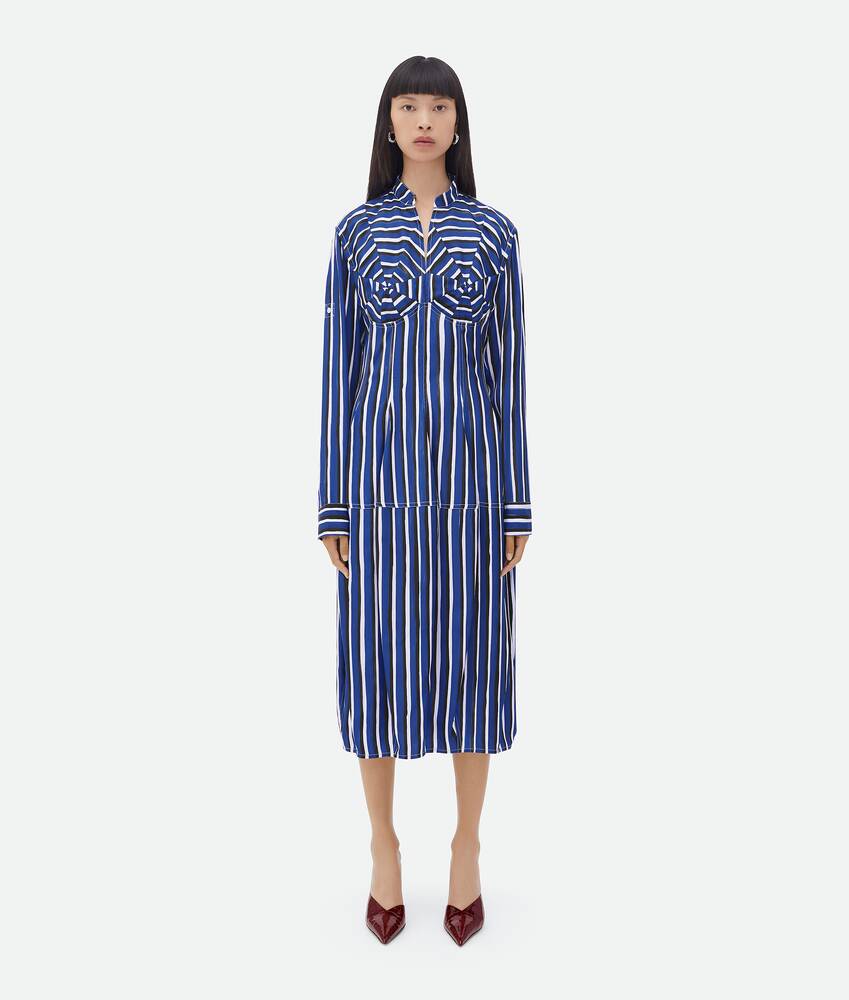 Zara striped hotsell print dress