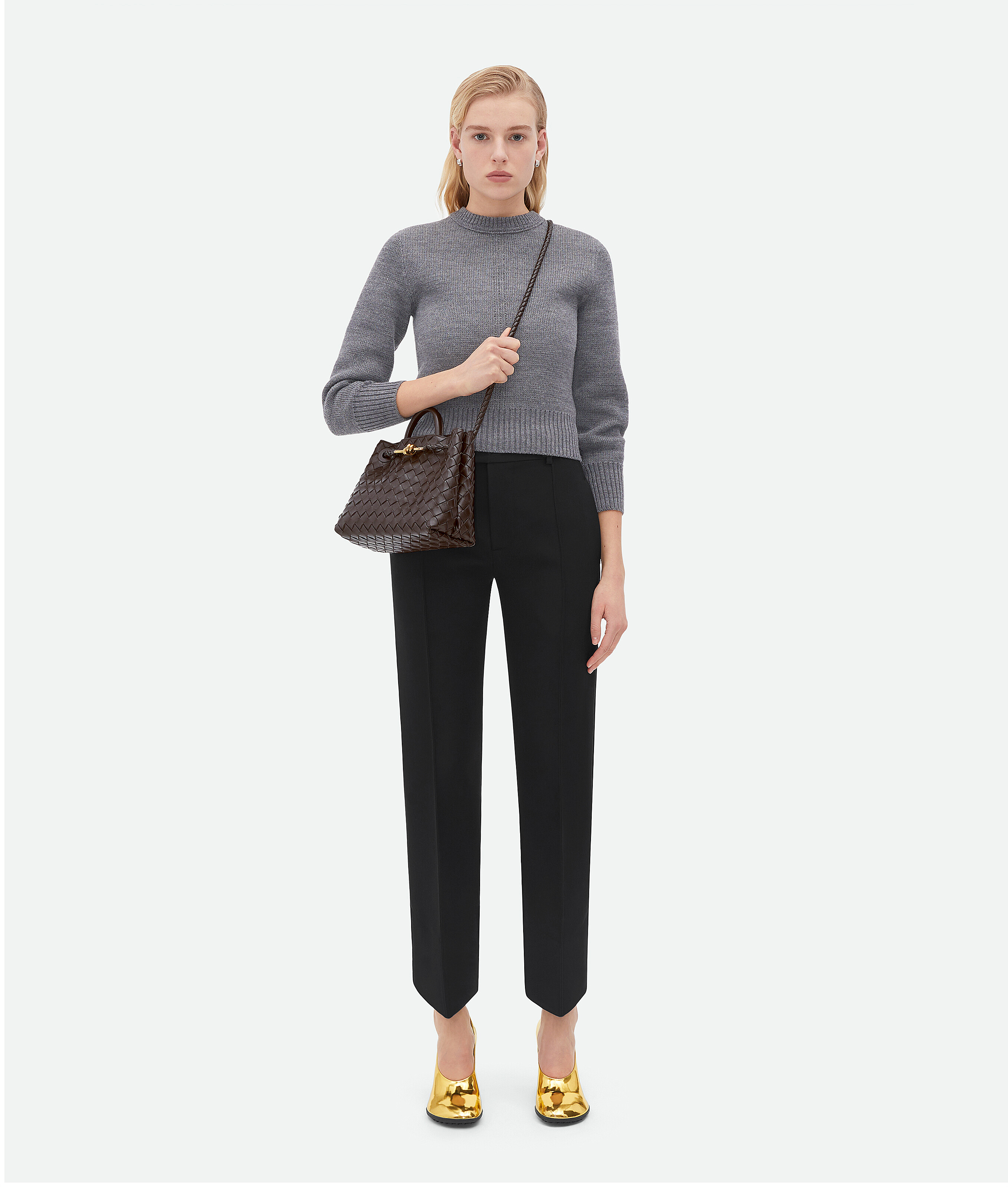 Bottega Veneta Kleine Andiamo In Brown