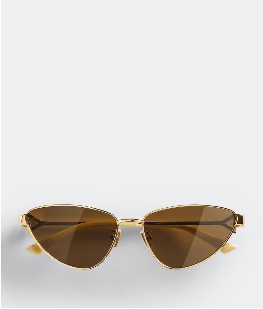 Turn Cat-Eye Sunglasses in GOLD BROWN Bottega Veneta® GB