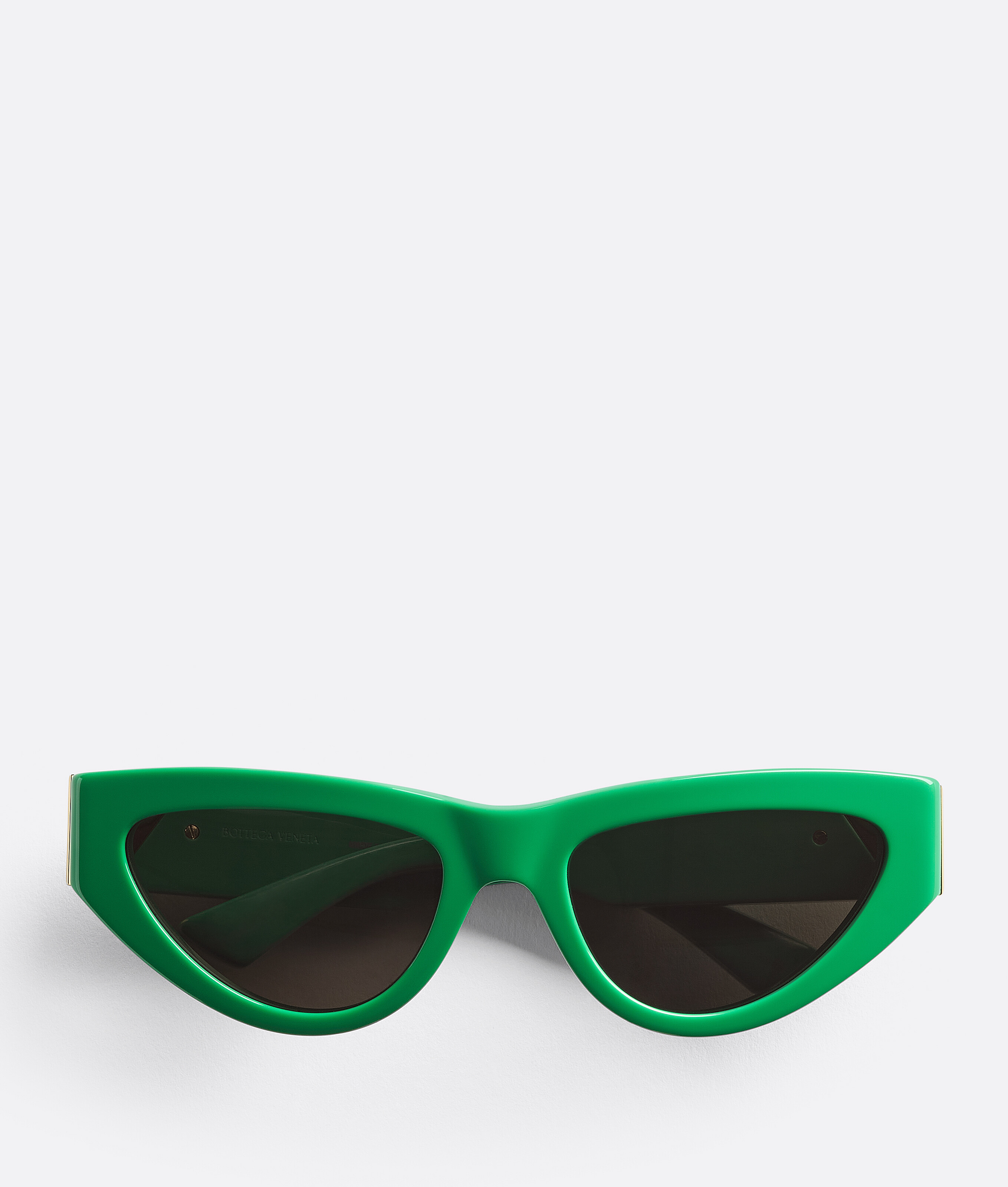 Bottega Veneta® Women's Angle Cat-Eye Sunglasses in Green. Shop online now.