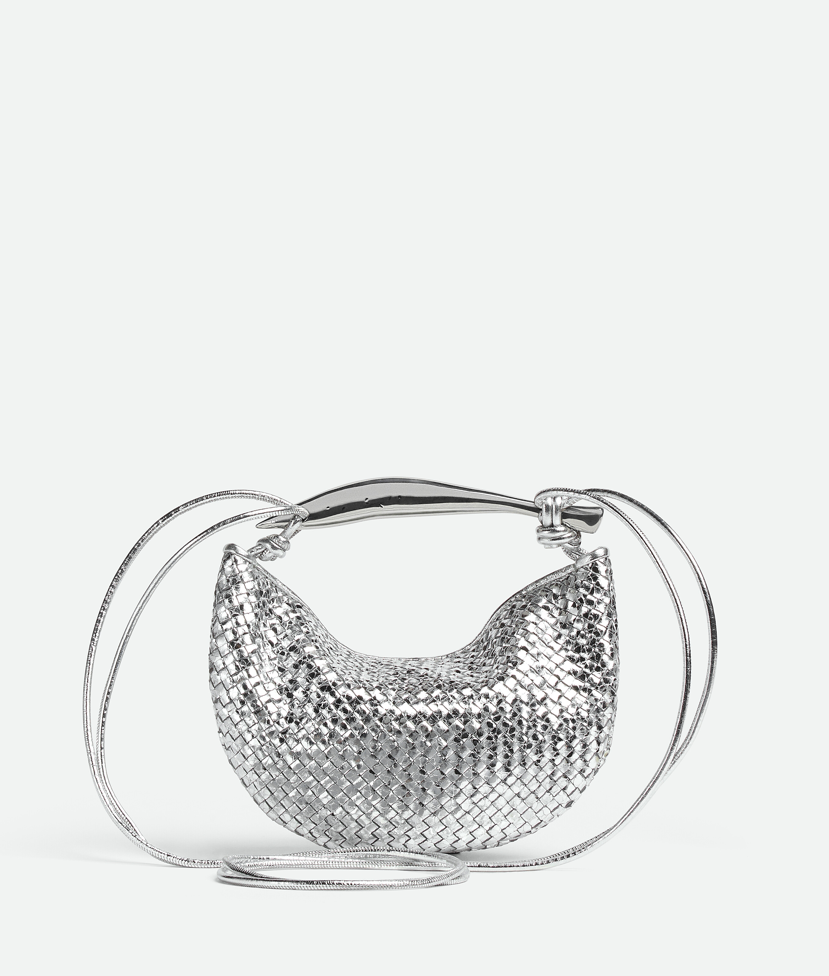 Bottega Veneta Baby Sardine In Silver