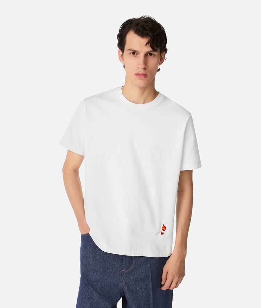 Cotton Jersey T-Shirt in WHITE Bottega Veneta® DK