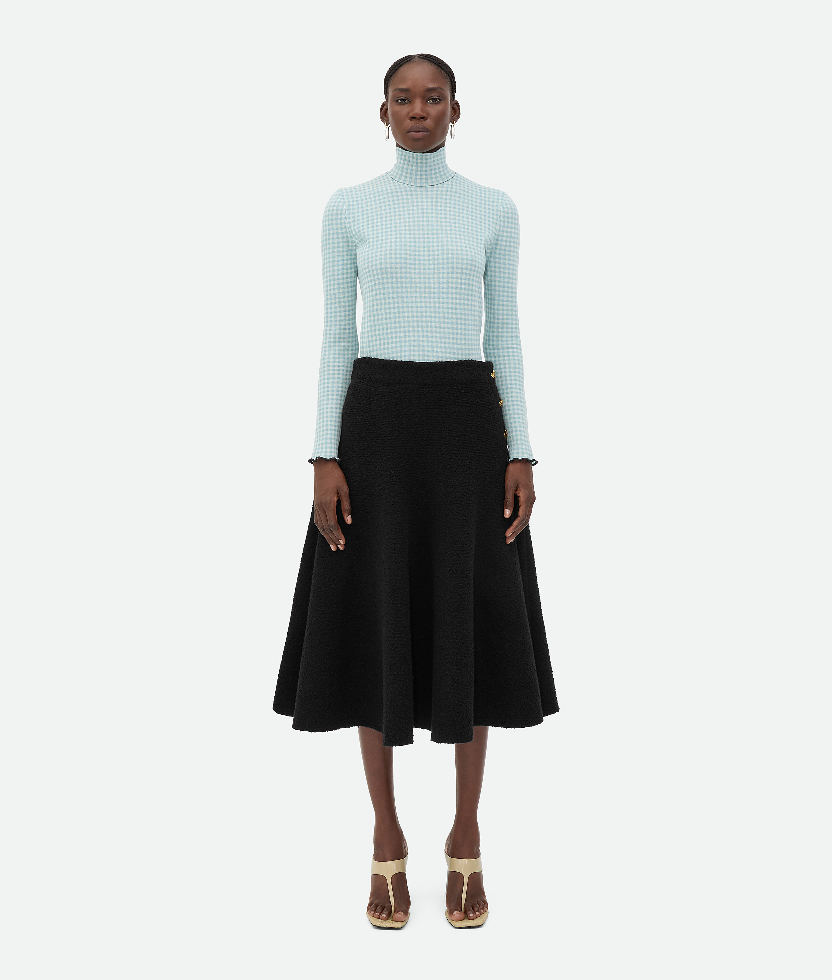 スカート BOTTEGA VENETA Black Stretch Cotton Blend Skirt Bottega Veneta Black Stretch Cotton Blend Skirt | ModeSens
