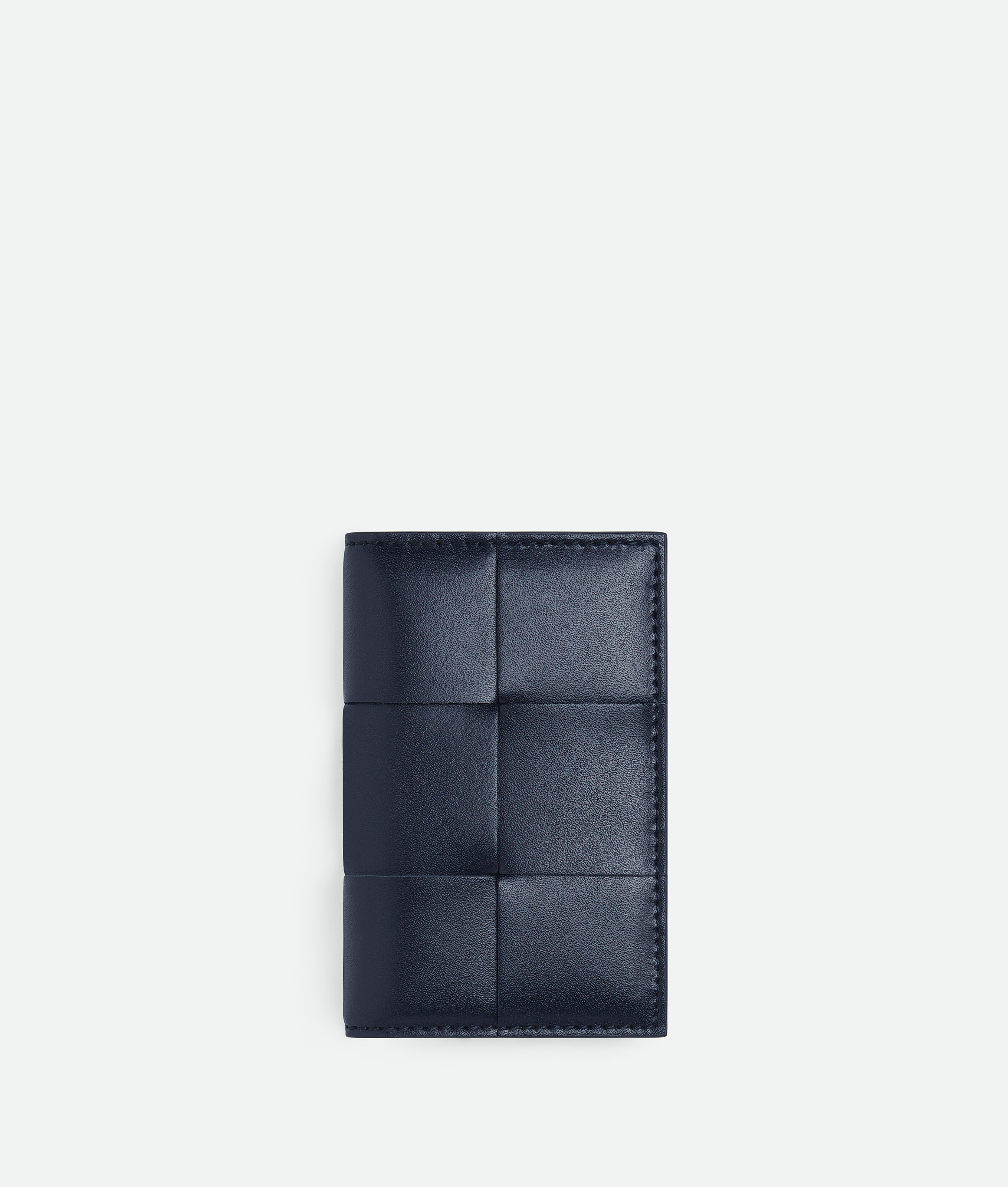 Bottega Veneta Cassette Flap Card Case In Blue