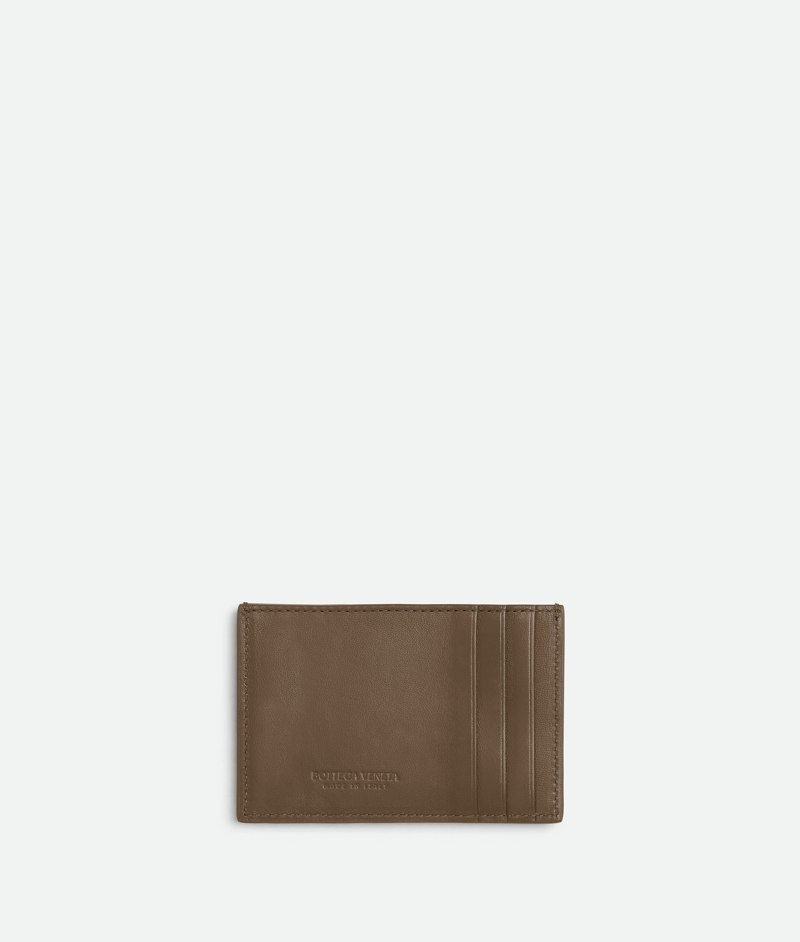 Shop Bottega Veneta Cassette Credit Card Case In Brown
