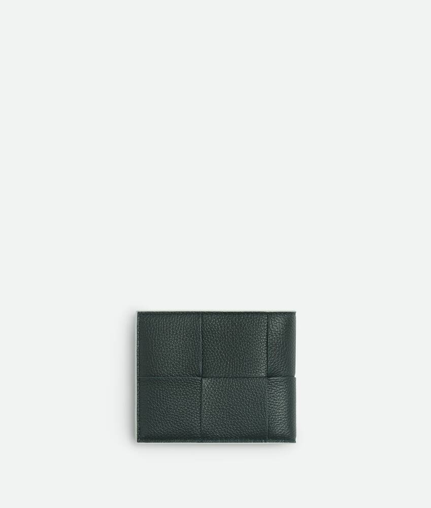 Bi-fold Wallet with Coin Compartment in grained calfskin