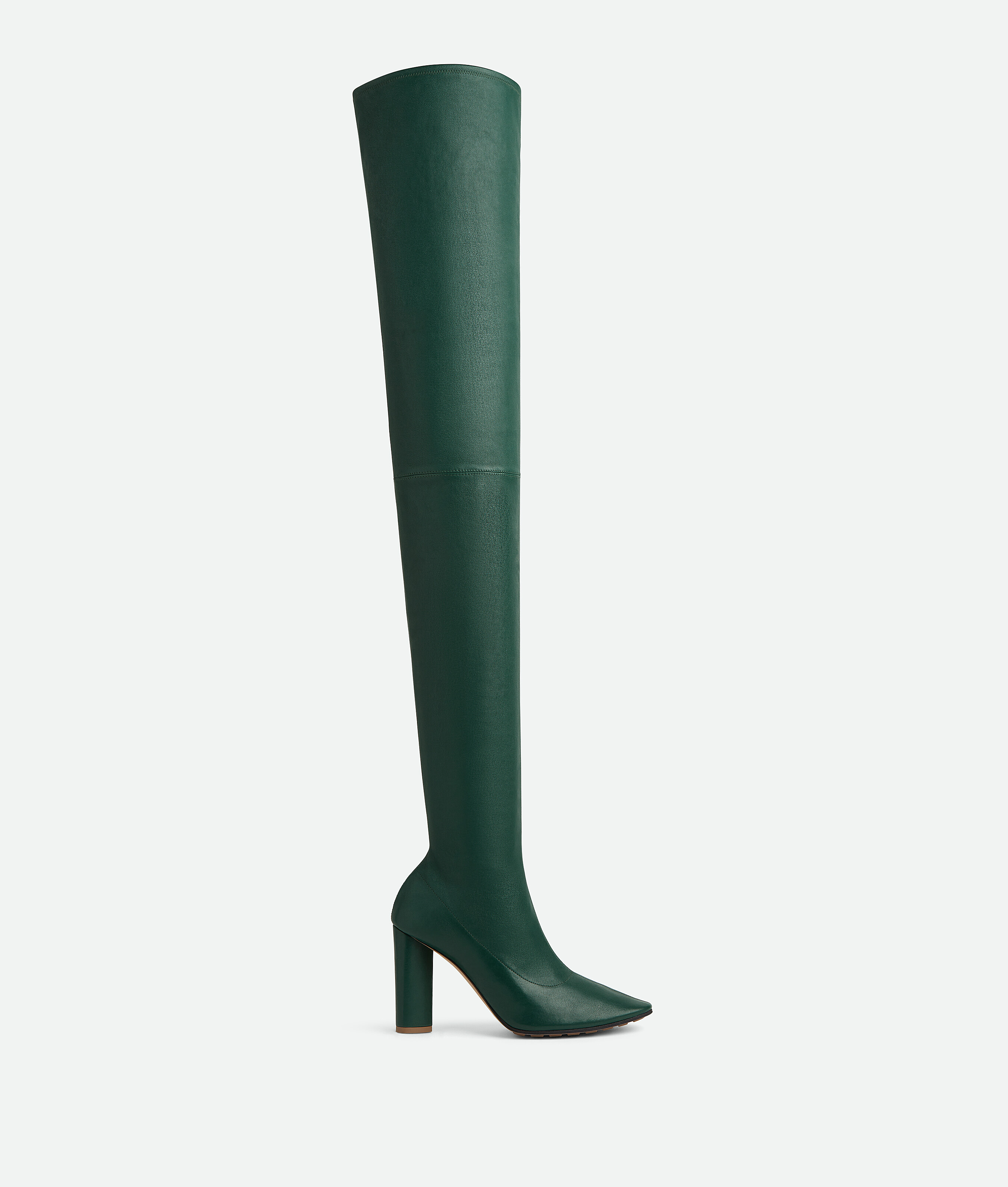 Bottega Veneta Tripod Thigh High Boot In Emerald Green