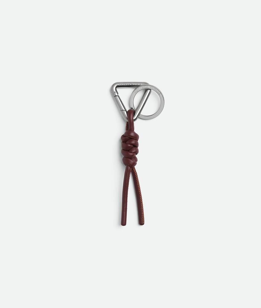 Triangle Key Ring in MADDER BROWN Bottega Veneta® CZ
