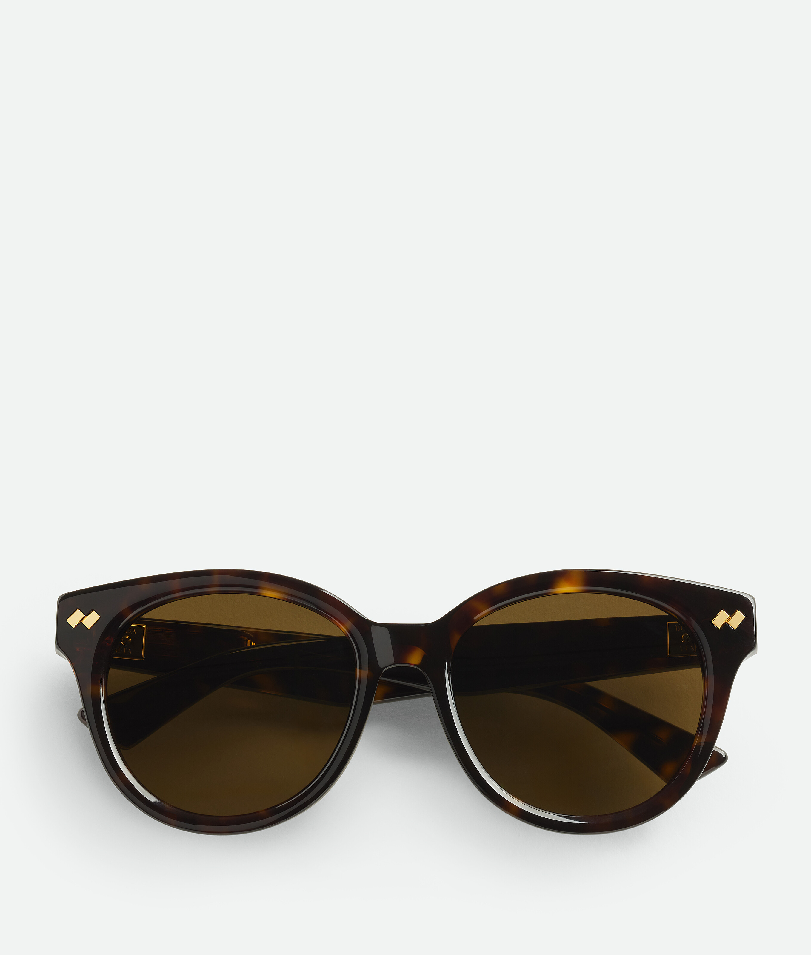 Bottega Veneta Full Frame Sunglasses In Havana/brown