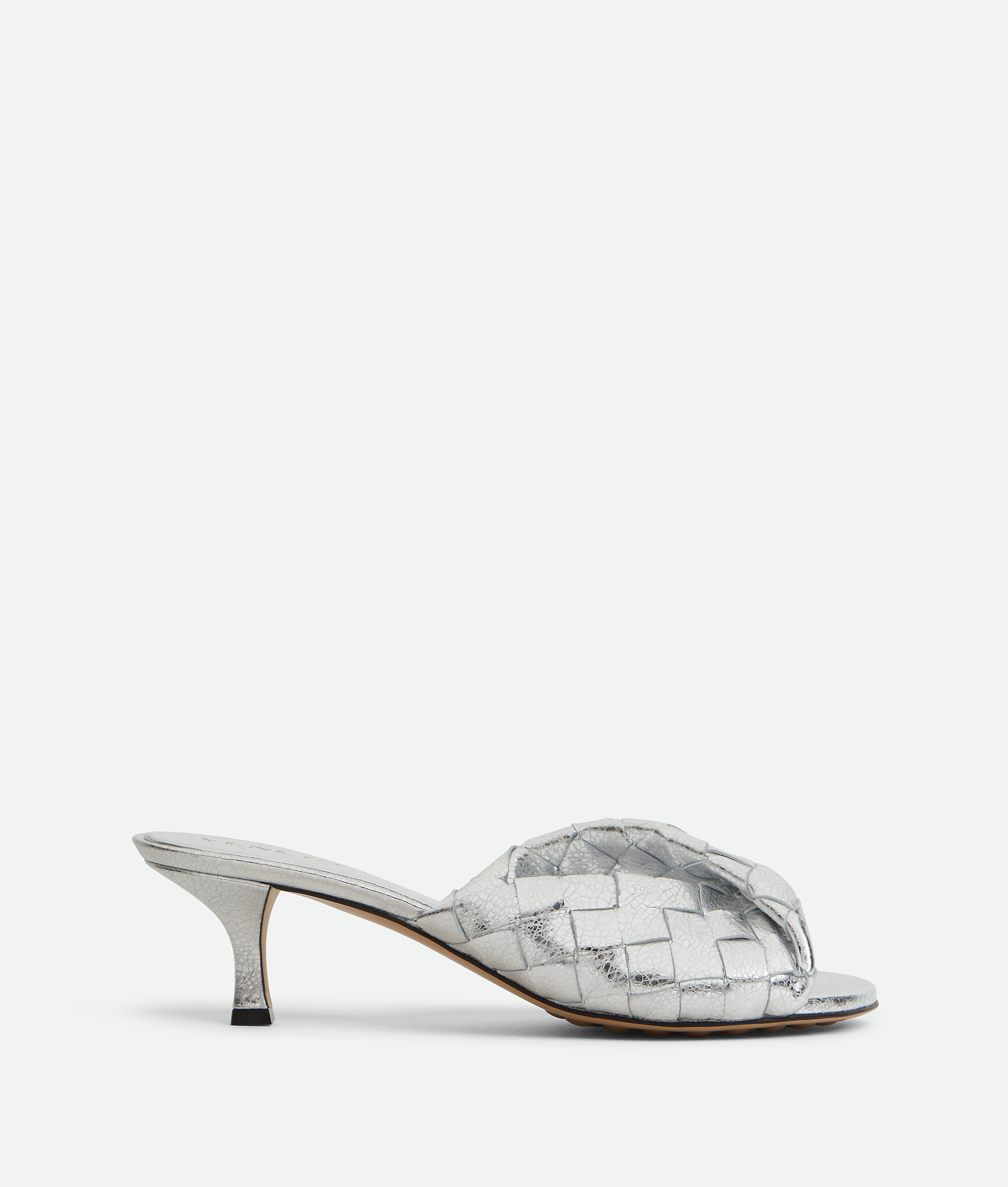 Bottega Veneta Blink Mules In Metallic