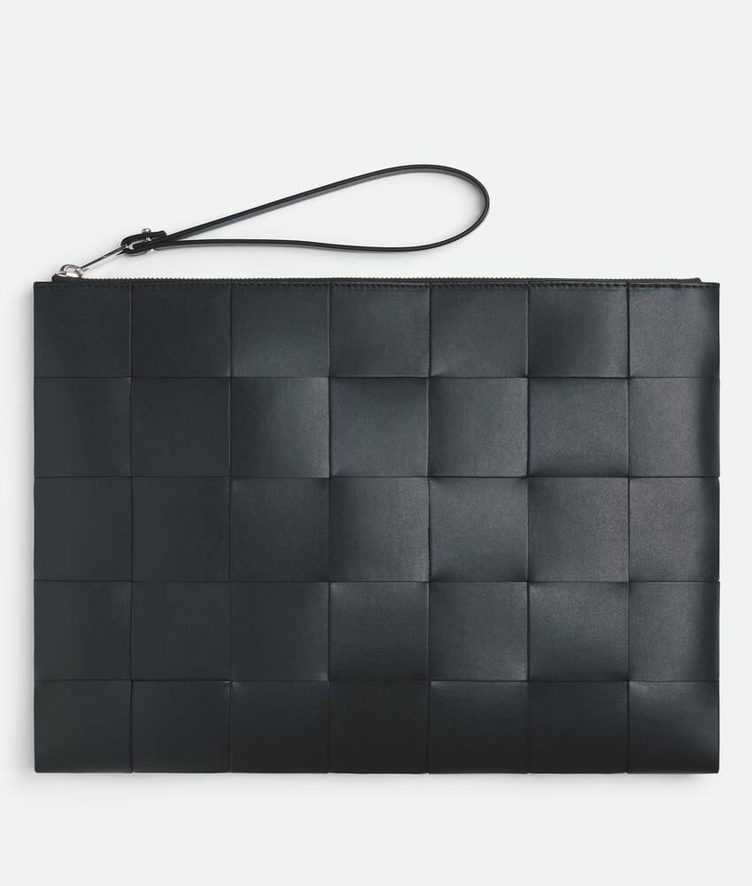 Cassette Flat Pouch in ARDOISE/CYPRESS Bottega Veneta® NL