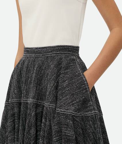 Viscose And Silk A-Line Skirt