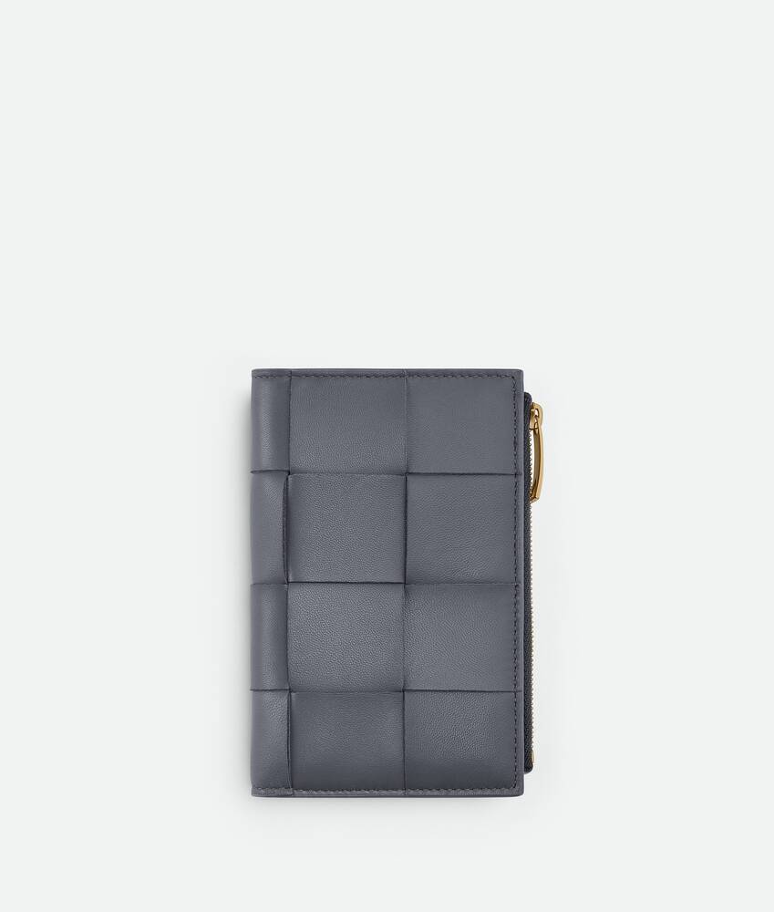 Bottega Veneta Blue Bifold Wallet