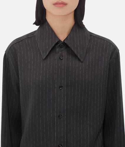 Cotton And Silk Stripe Shirt