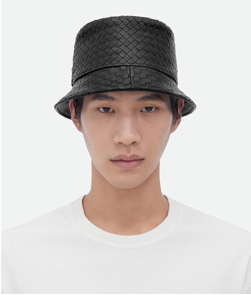 Display a large version of the product image 5 - Intrecciato Leather Bucket Hat