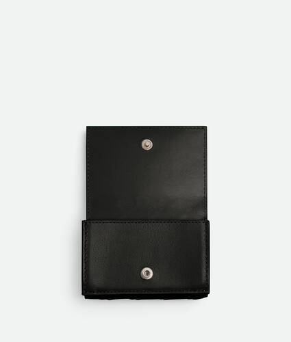 Intrecciato Tiny Tri-Fold Zip Wallet