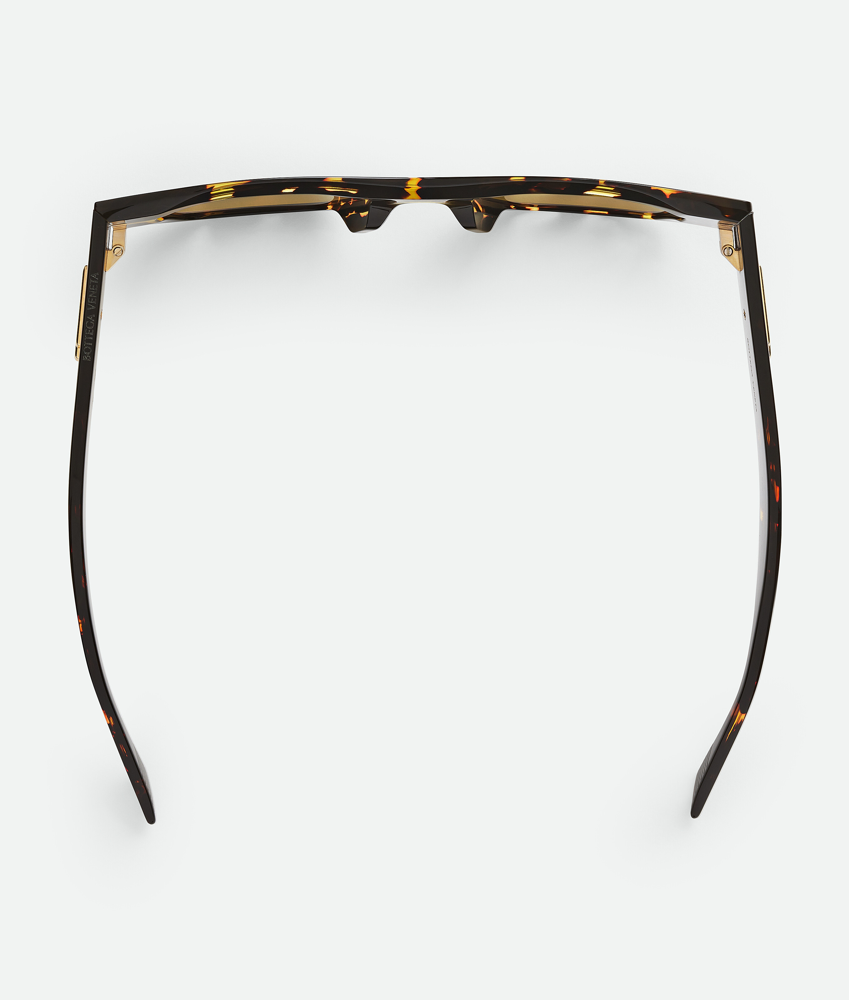 Bottega Veneta Quadratische Ultrathin Sonnenbrille In Havana/havana/brown