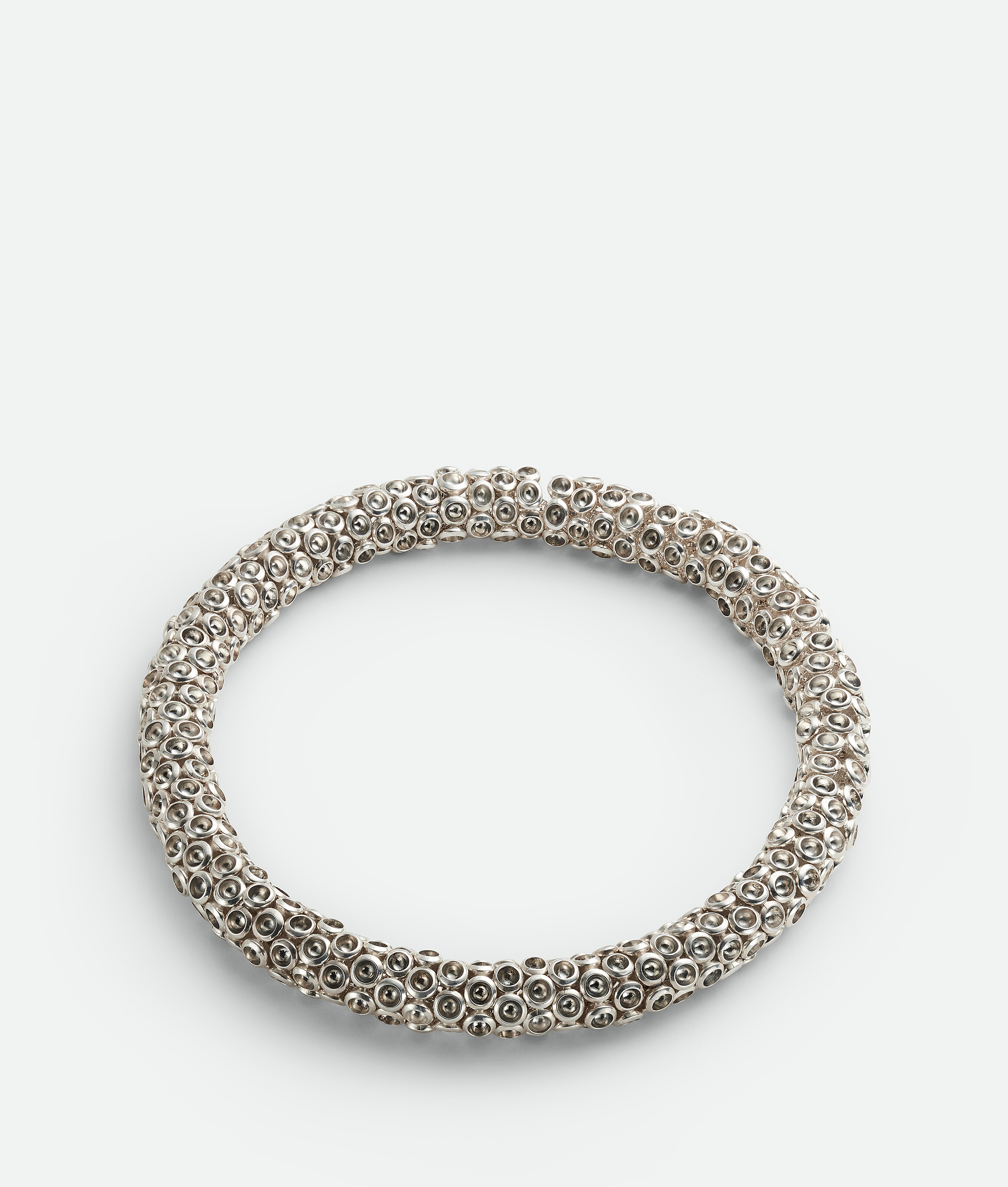 Bottega Veneta Concave Necklace In Silver