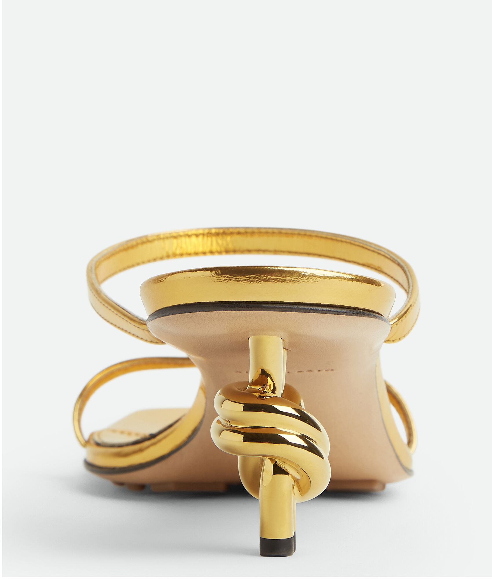 Bottega Veneta® Women's Knot Mule in Gold. Shop online now.