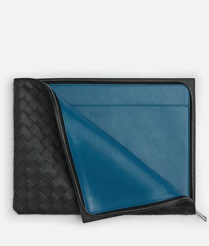 Intrecciato Half Zip Pouch