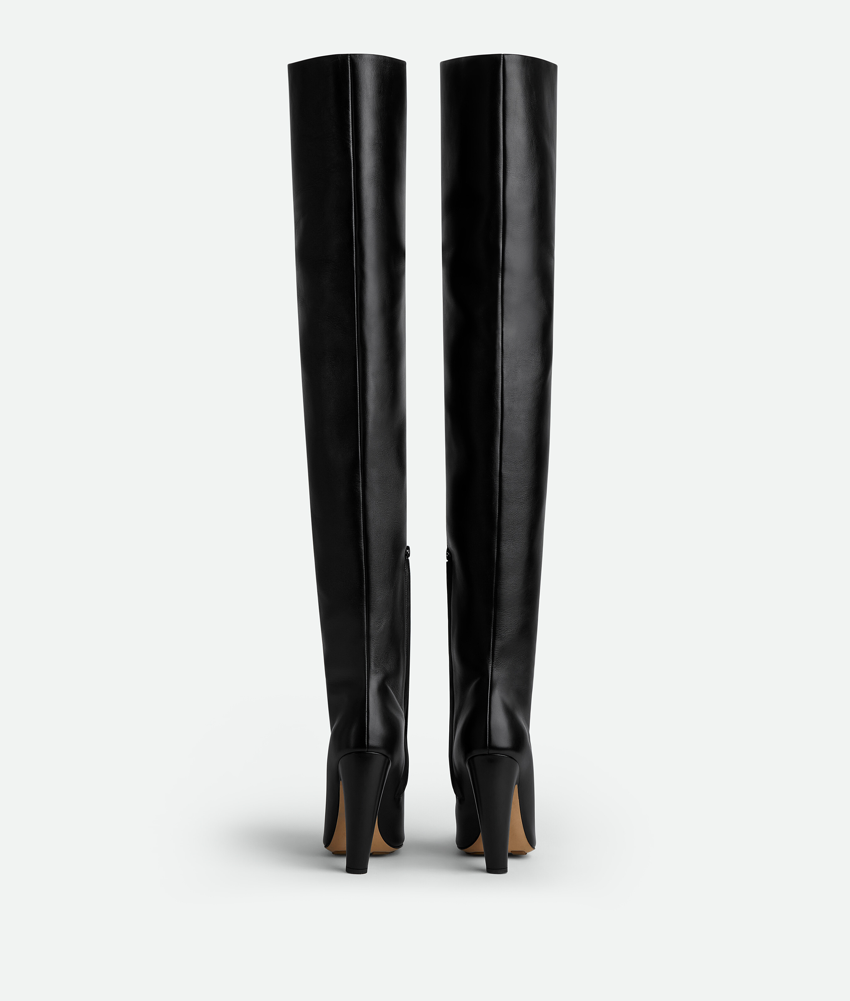 Shop Bottega Veneta Canalazzo Over-the-knee Boot In Black