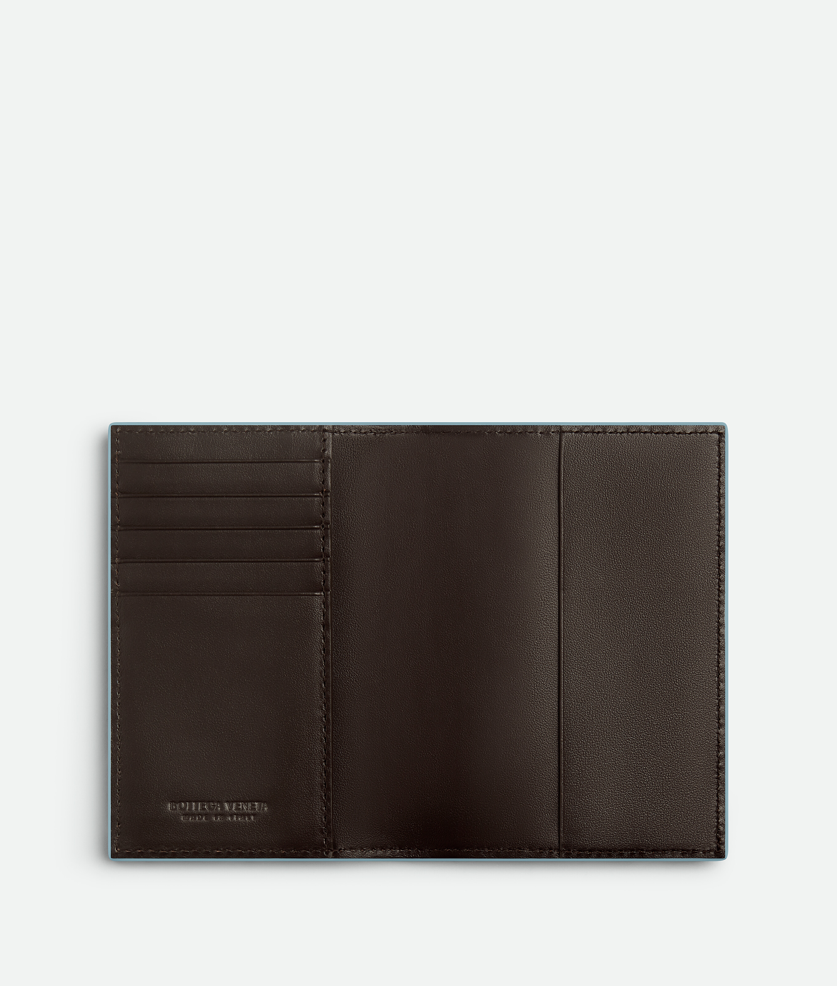 Shop Bottega Veneta Intrecciato Passport Case In Brown