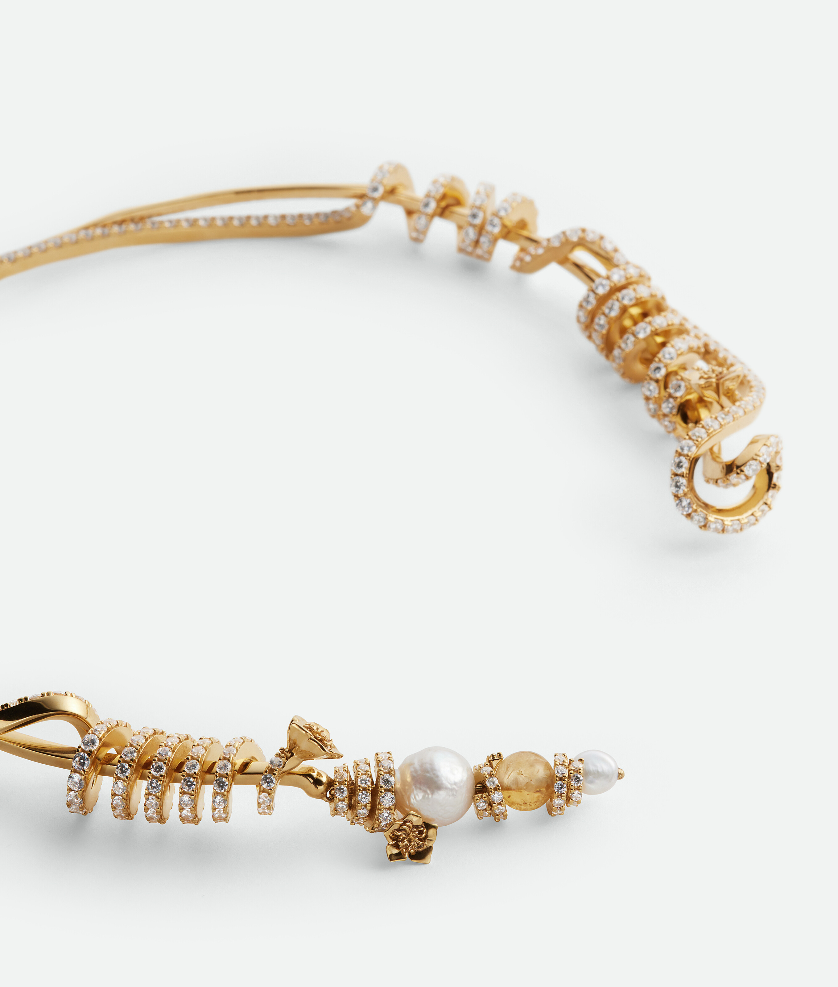 Bottega Veneta Twist Halskette In Gold