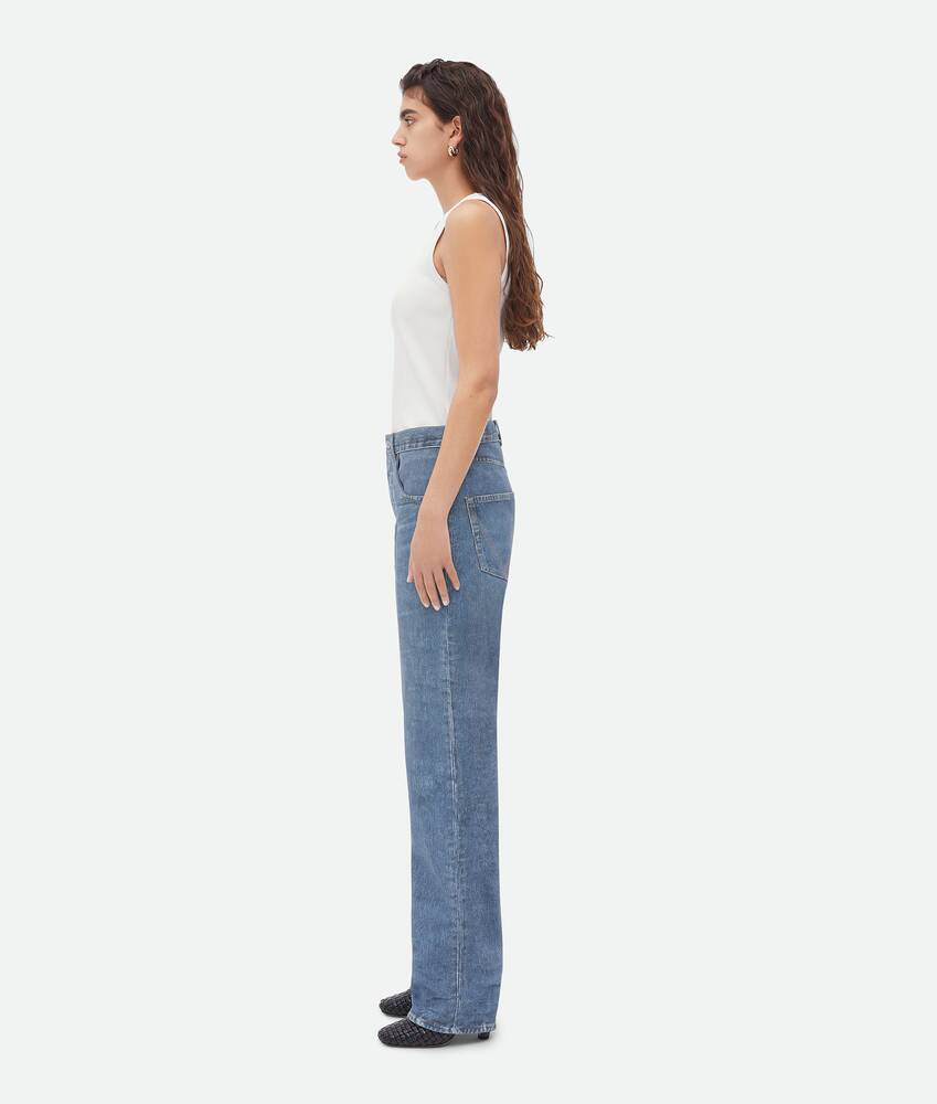 Display a large version of the product image 2 - Printed Leather Boyfriend Denim