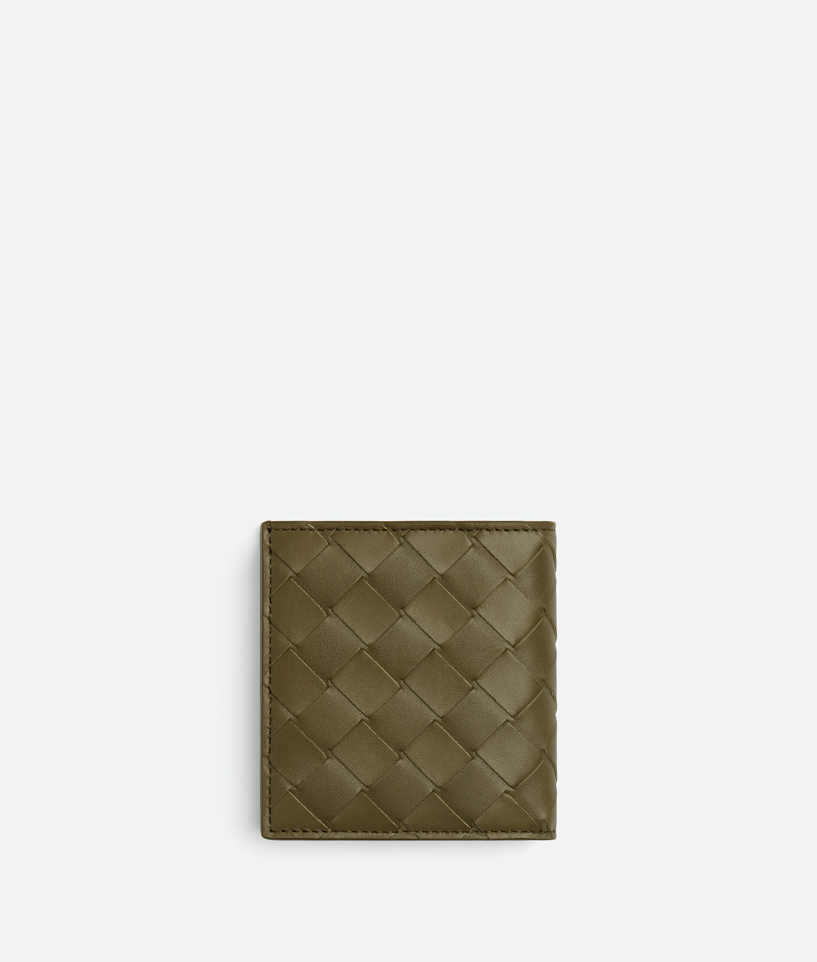 Shop Bottega Veneta Intrecciato Slim Bi-fold Wallet In Brown