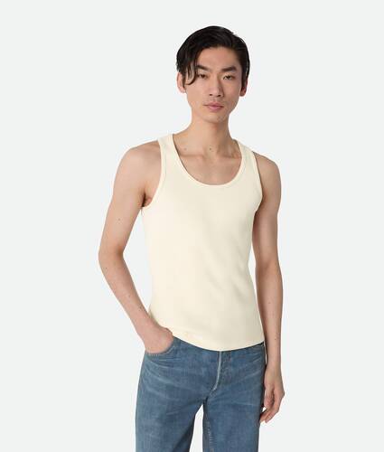 Compact Cotton Rib Jersey Tank Top